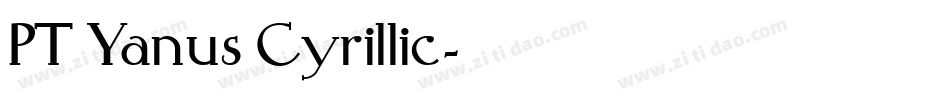 PT Yanus Cyrillic字体转换